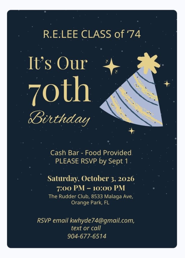 Robert E Less Class of 1974 Birthday Party